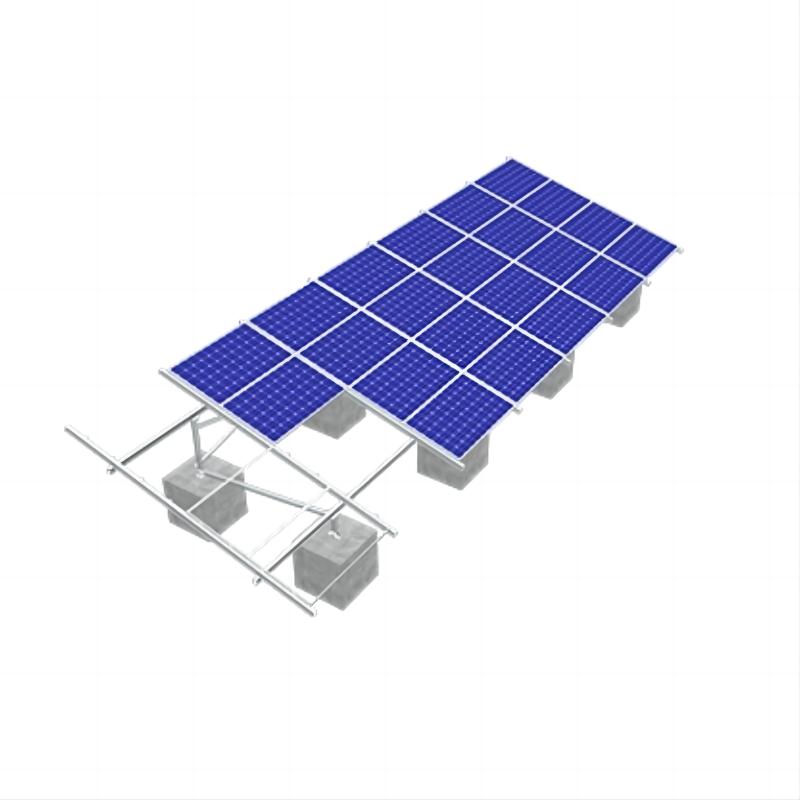 Pali a vite per montaggio a terra Struttura a montaggio solare con blocchi di cemento