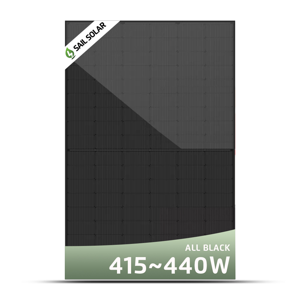 Tutto il pannello solare nero PV N tipo modulo Topcon 415Wp 420Wp 425Wp 430Wp 435Wp 440Wp Stock Europa