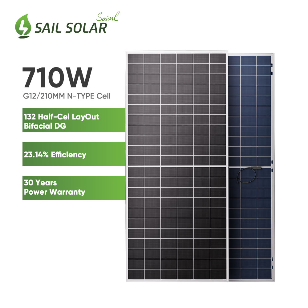 Celle solari M12 132 celle Tecnologia Half Cult Modulo pannello solare tipo N 675W 680W 685W 690W 695W 700W