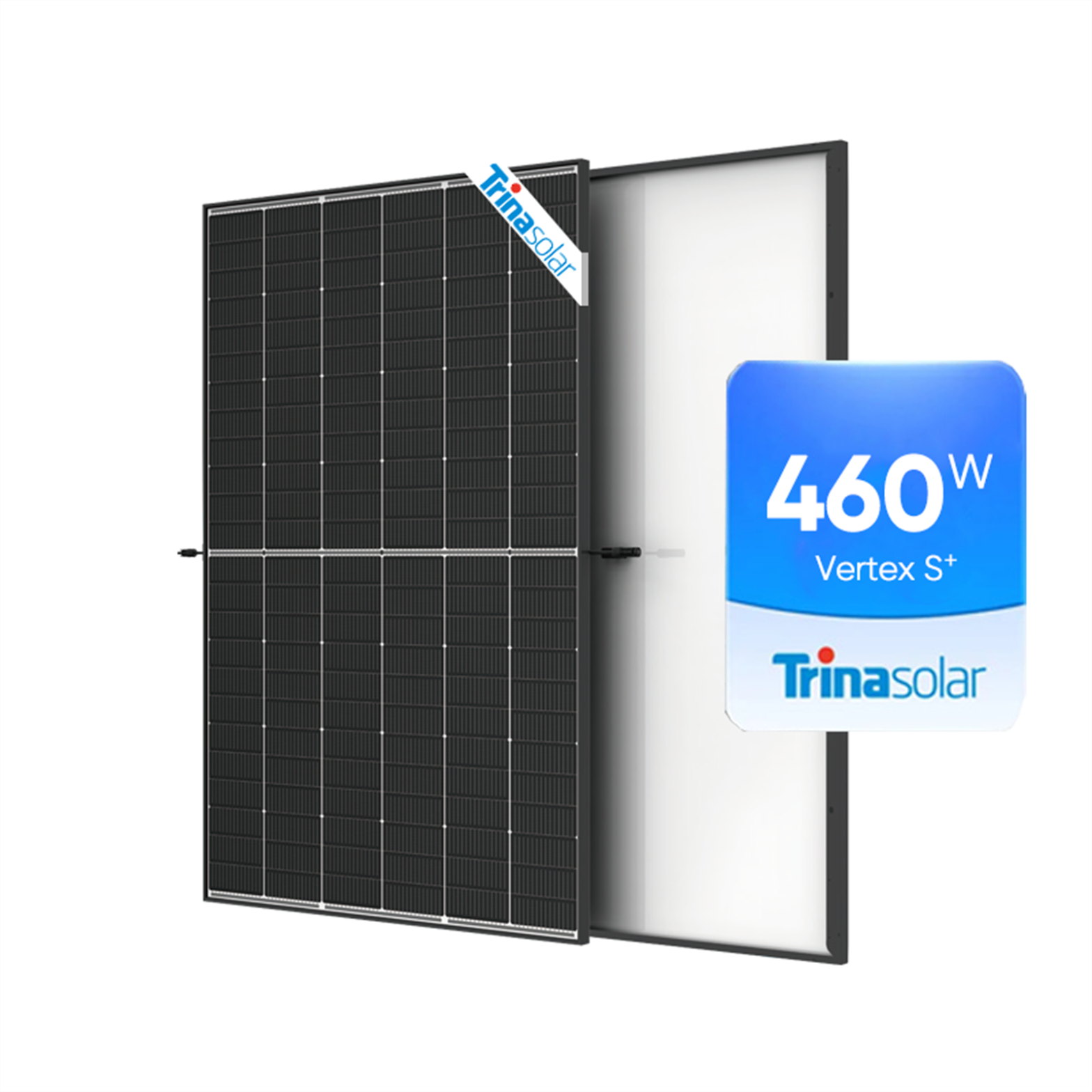 Pannello solare Trina Tier 1 Mono Vertex S+ Series 440Wp 445Wp 450Wp 455Wp 460Wp con cornice nera Modulo fotovoltaico bifacciale da 440Wp 445Wp 450Wp 455Wp 460Wp Modulo fotovoltaico bifacciale