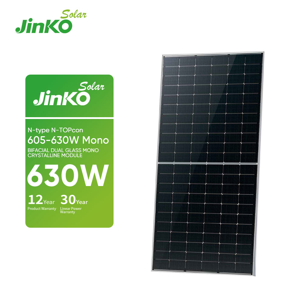 Pannello solare monocristallino bifacciale Jinko N-Type TOPCon ad alta efficienza da 630 W da 605 W a 630 W