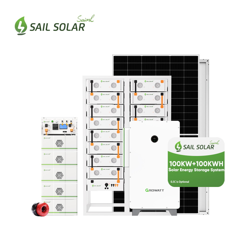 SAIL SOLAR Solar 100kw Hybrid Grid Solar Soluzioni per piani industriali e commerciali